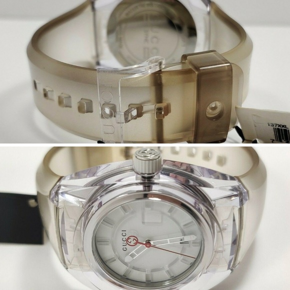 Gucci Sync SWISS Quartz White Dial Rubber Strap Sports Watch - Picture 10 of 12